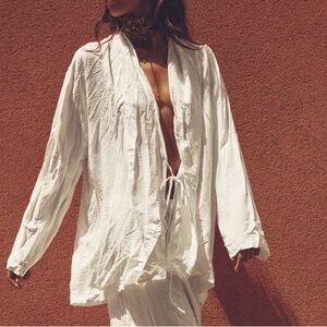 Zara creased kimono with ties